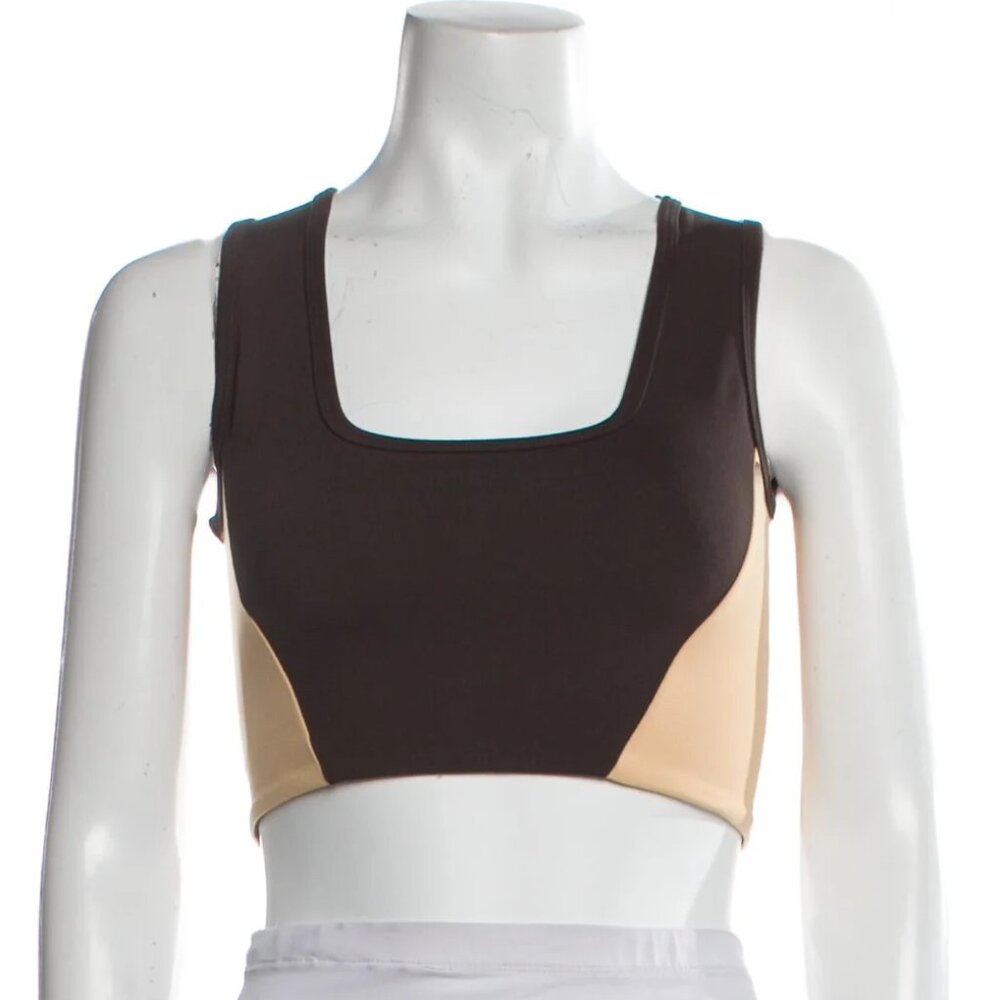 LIVE THE PROCESS BROWN SPORTS BRA WORKOUT GYM ACTIVEWEAR CROP TOP SMALL